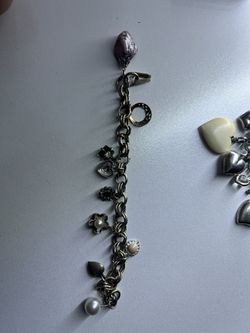 Sterling Silver Charm Bracelet Vintage