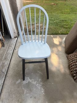 Desk chair painted wood