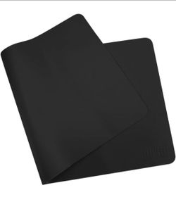 35.4” x 17.7” Computer Gaming Office Desk Mat Leather Mouse Pad, Black