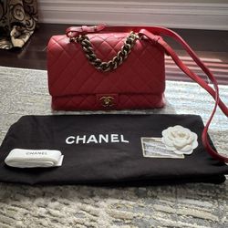 Chanel RED Caviar Flap Bag