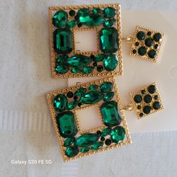 Emerald Green Party Earrings