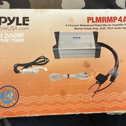 Pyle  1200watt Peak Power Marine Amp Kit