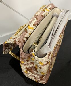 Mini Kira Woven Flap Bag, Handbags