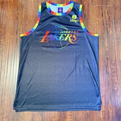 LA Lakers Jersey Men's Sz XL LGBTQ PRIDE Night 2023 Rare Preowned Read Info Blw!