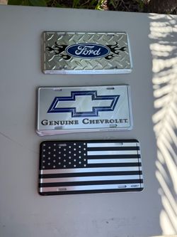 Metal wall art Chevy,  American flag  Size 6x12. 5.00 each