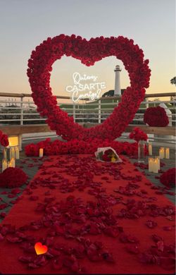 Quieres casarte conmigo heart red