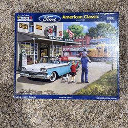 White Mountain Puzzles American Classics - 1000 Piece Jigsaw Puzzle Ford American Classic