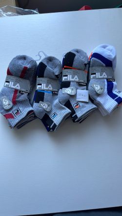Boys 12 Pairs FILA Socks Size 6-8.5 OF#10