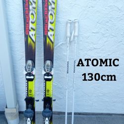 ATOMIC 130cm SKIS & Bindings - GREAT CONDITION