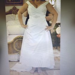 Wedding Dress (Off The Shoulder, Corset Back, Flexible Size) 