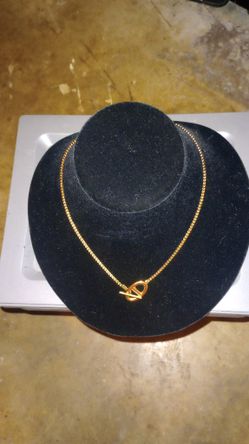 18k Gold Plated Stainless Steel Choker Necklace 