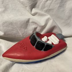 Red Speedboat Dog Squeaky Toy Durable Fun Play For Dogs Cool Dog Toy