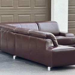🛋️ Sofa/Couch Sectional - Real Leather - Delivery Available 🚛