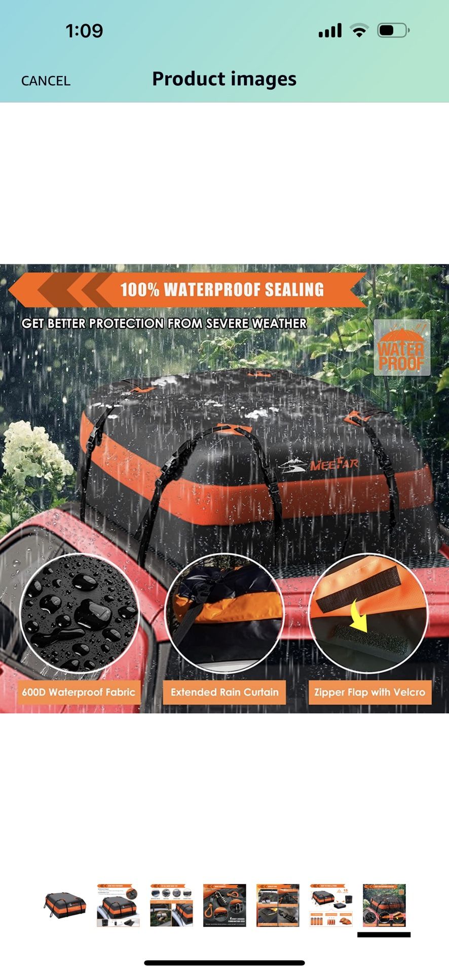 MeeFar Car Roof Bag XBEEK Rooftop top Cargo Carrier Bag Waterproof 15
