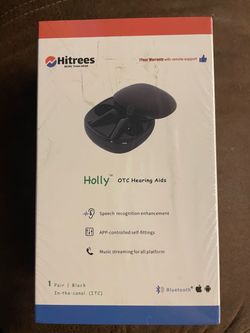 Hitrees Holly OTC Hearing Aids Black ITC Pair