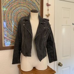 American Eagle Sturdy Denim Motor Jacket