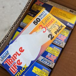 Feit Electric 50R20 50 Watt R20 Shaped Incandescent Flood Bulb 130 Voltt,Quantity 12 (2packs= 24. (Each  Pack $10 Or 12 Pack $100