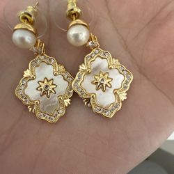 Earrings With Mother Of Pearl