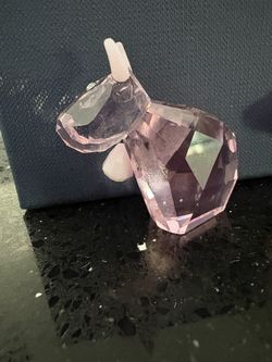 2007 Swarovski Crystal Animal  Pink “mo” Cow
