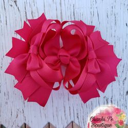 Solid Pink Boutique Bow