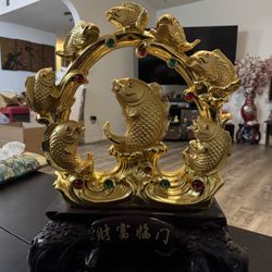 Koi Fish Lucky Charm Figurine