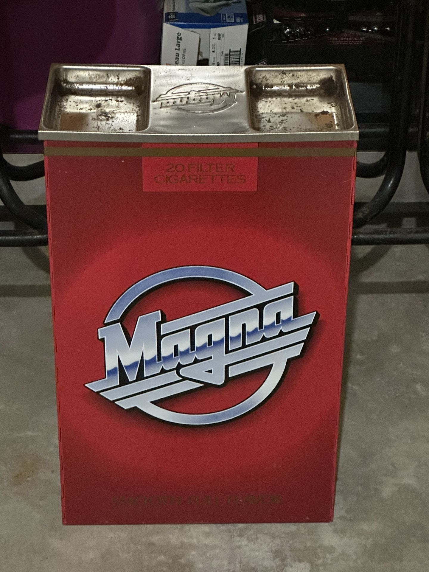 Magna 24” Tall Metal Box Ashtray