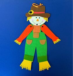 Fall / Autumn Felt Hanging Door or Wall Scarecrows Decor - Halloween / Thanksgiving