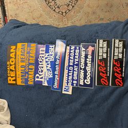 Ronald Regan, George Bush bumper stickers