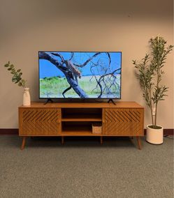 61" Long TV Stand - Fits up to 65" TV - Brown