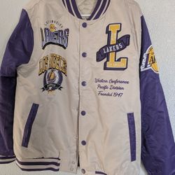 New Los Angeles Lakers Jacket Bomber Varsity NBA Jacket Size Medium 