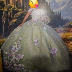 Sage Green Sweet 16 Dress 