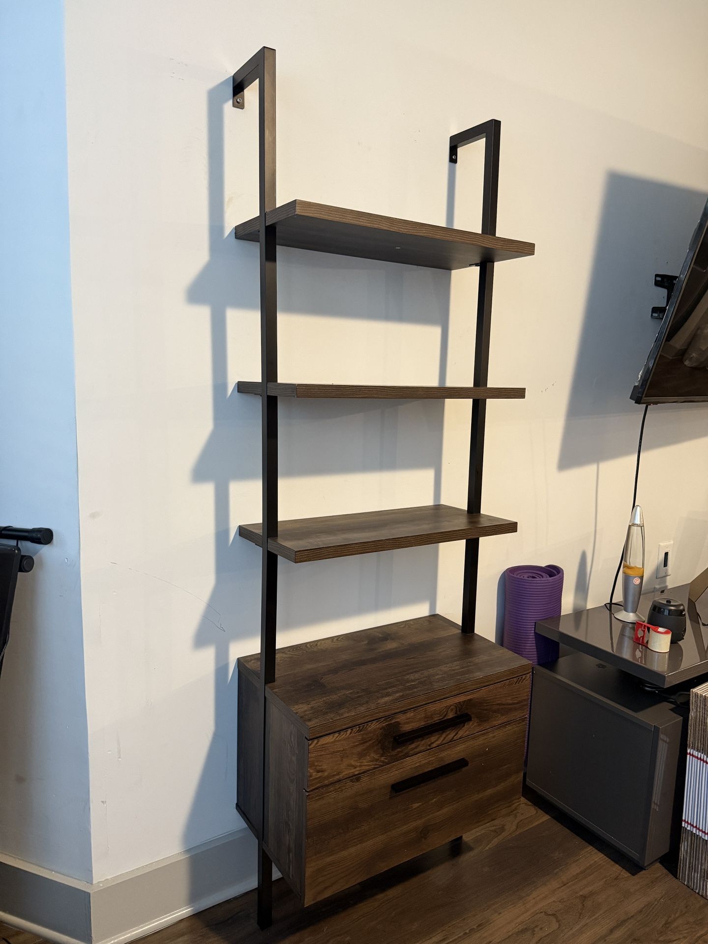 Modern Wood & Metal Bookshelf