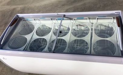 🍨❄️ NSF 60” Ice Cream Glass Freezer Dipping Cabinet – Model RI-460DC ❄️🍨