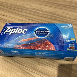 Ziploc Brand Gallon Freezer Bags 40 Count