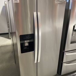 Stainless Steel 33” Wide Side-by-Side Refrigerator - 21 Cu. Ft.