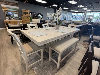 5 PC COUNTER SET- TABLE, 4 BARSTOOLS 150 DAYS SAME-AS-CASH NO CREDIT NEEDED!!!!