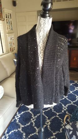 Express black & sequin sweater