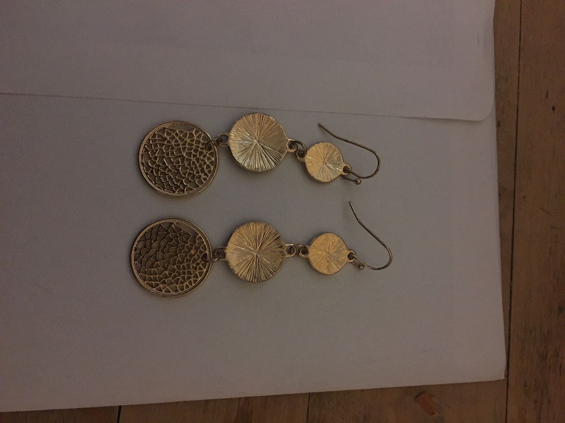 Faux gold earrings