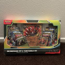 Pokemon Incineroar ex and Torterra ex Collection Box
