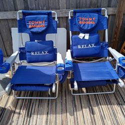 Used Tommy Bahama Beach Folding Chairs 