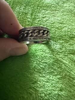 Mans ring size 9 isaiah 54:17 ring 
