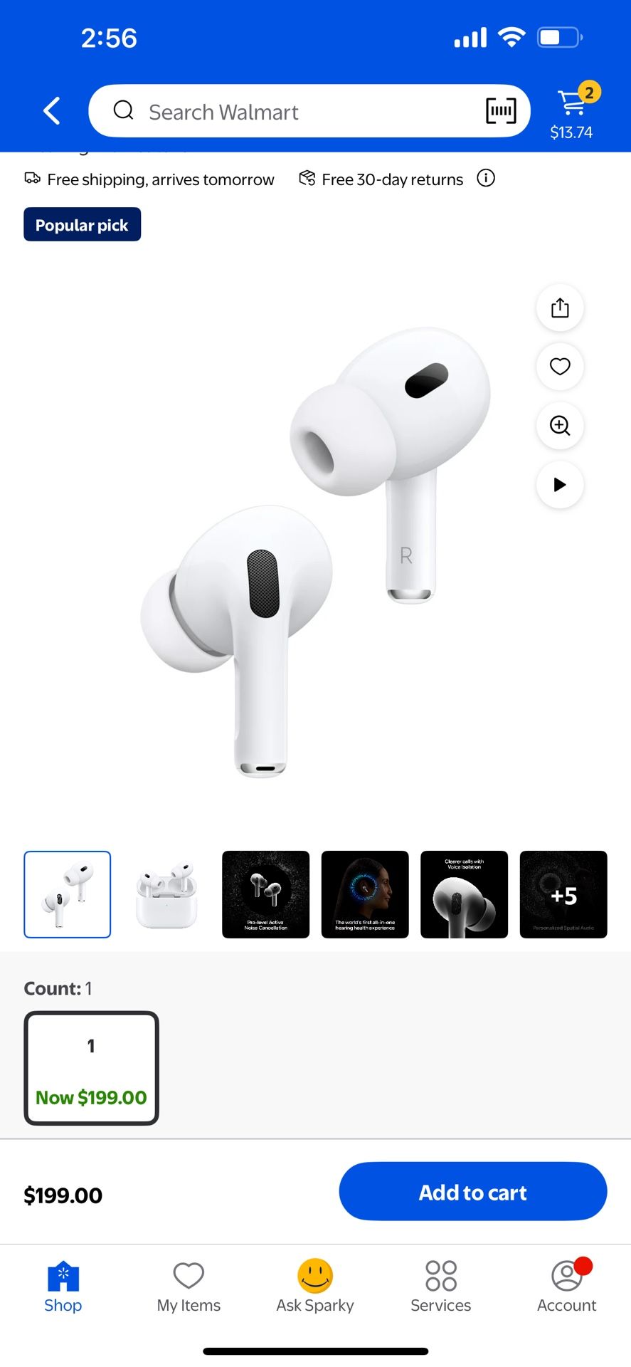  2nd generation airpod pros w/ noise cancellation 