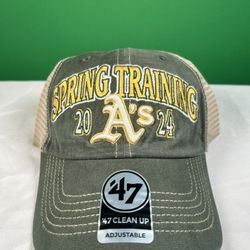 Oakland A’s 2024 Spring Training Trucker Snapback – ’47 Clean Up Edition