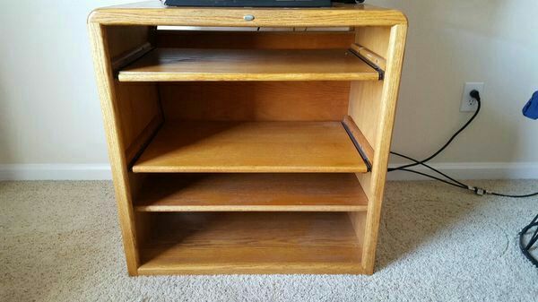 Solid oak entertainment tv stand
