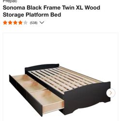 XL Twin Bed Frame and Twin Mattress/Box Spring For Sale