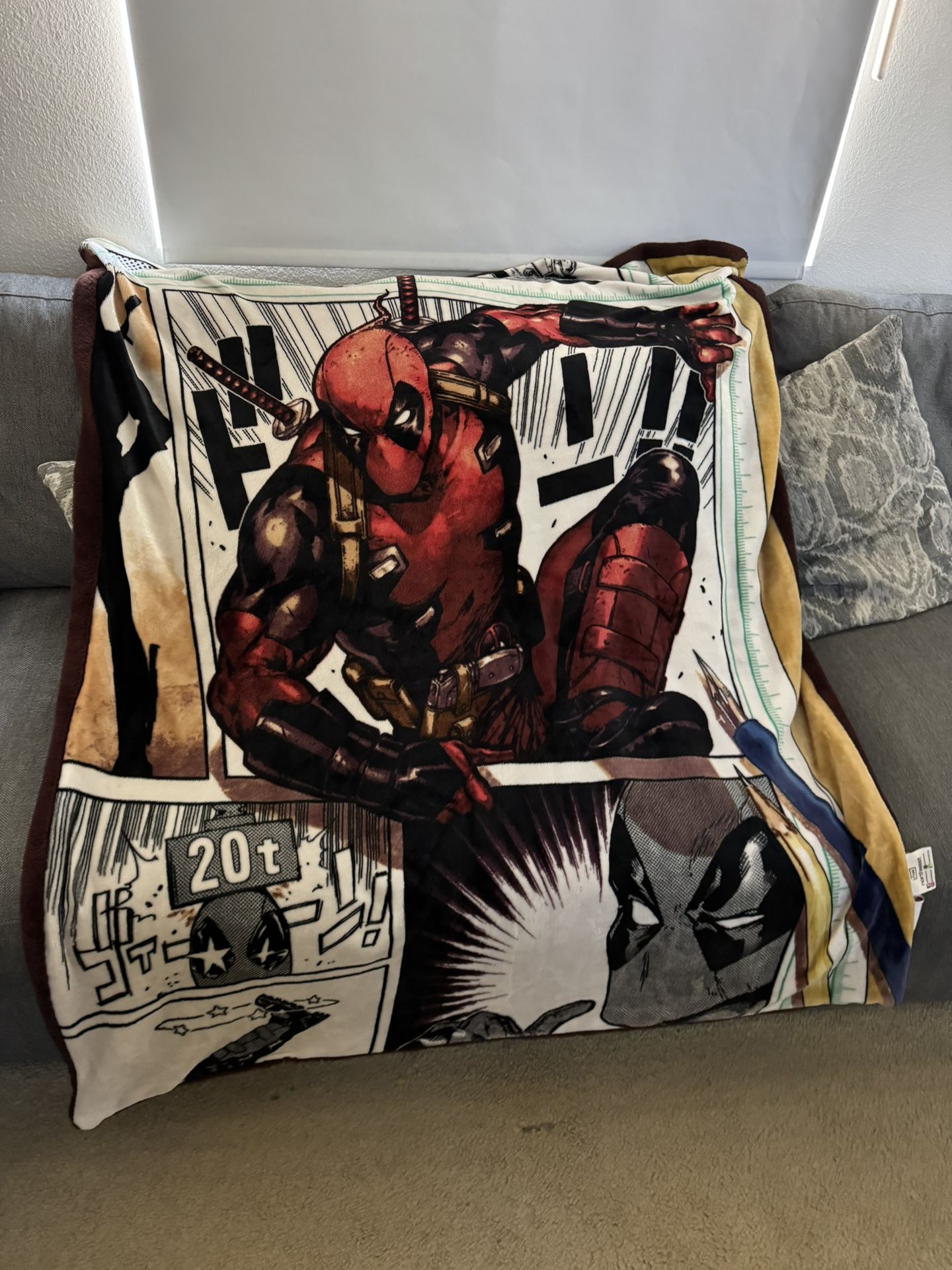 Deadpool Comic Fleece Blanket