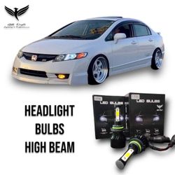 2004-2015 Honda Civic 2 - 4 Doors Kit Low+ High Beam LED Bulbs White 6K 16,000Lm