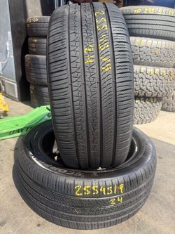 19” tires pirelli 255/45/19 semi new with free installation $160 both