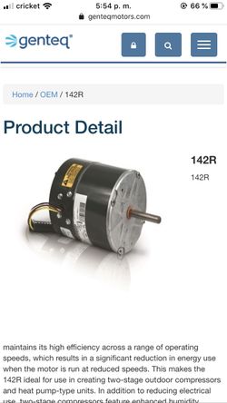 Genteq Motor ECM 142R