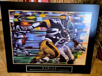 Rooms To Go Framed Football “STRIVE” Wall Art